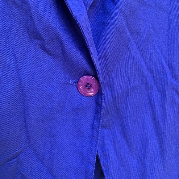 Vintage 80s Liz Baker Essentials Purple Blazer 8 - Picture 3 of 7